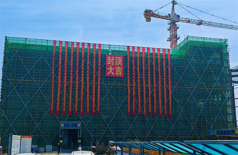 2025年5月20日，江蘇公司承建的康乃馨高端織造和智能裝備制造一期項目主體結構順利封頂。